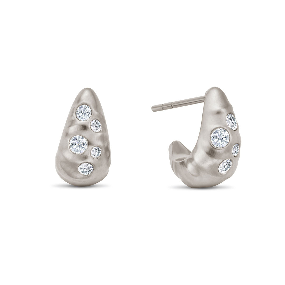 David M Robinson Cloud Nine 18ct White Gold Diamond Earrings