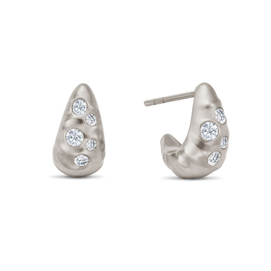 David M Robinson Cloud Nine 18ct White Gold Diamond Earrings