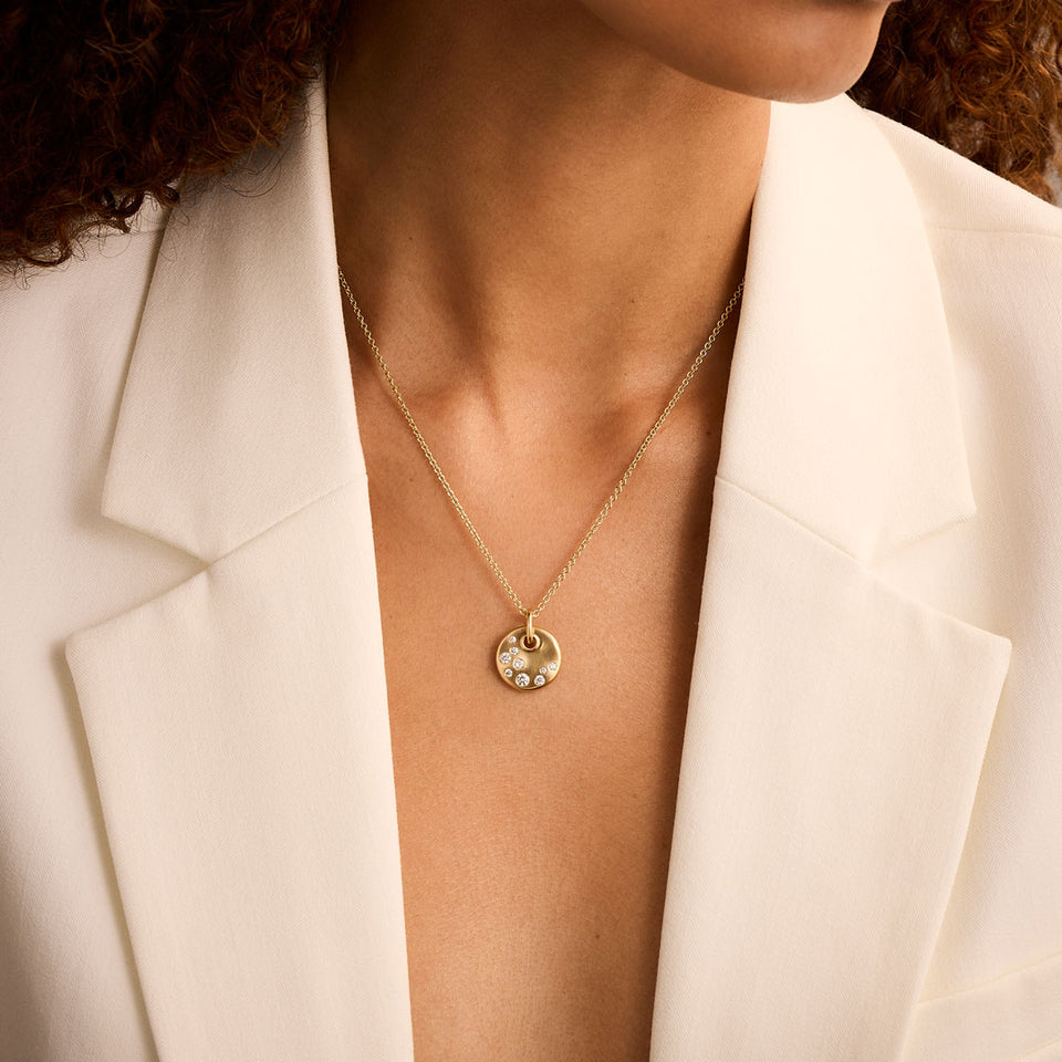 Cloud Nine 18ct Yellow Gold Diamond Pendant at David M Robinson
