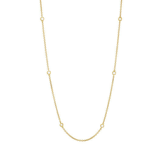 Day Diamonds 18ct Yellow Gold Spectacle Set Diamond Necklace at David M Robinson