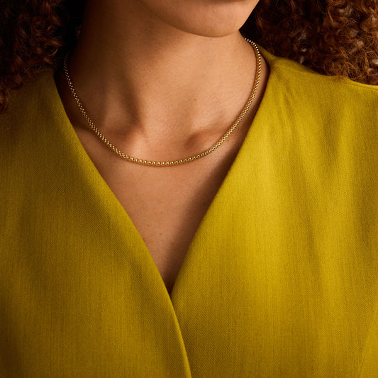 18ct Yellow Gold Woven Link Chain at David M Robinson