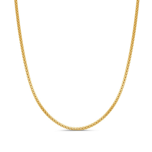 18ct Yellow Gold Woven Link Chain at David M Robinson