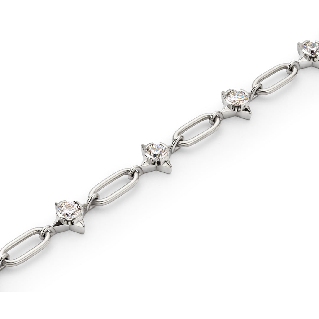 David M Robinson True North 18ct White Gold Diamond Bracelet