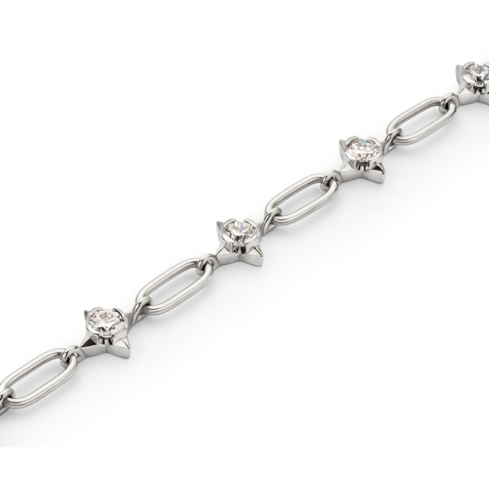 David M Robinson True North 18ct White Gold Diamond Bracelet