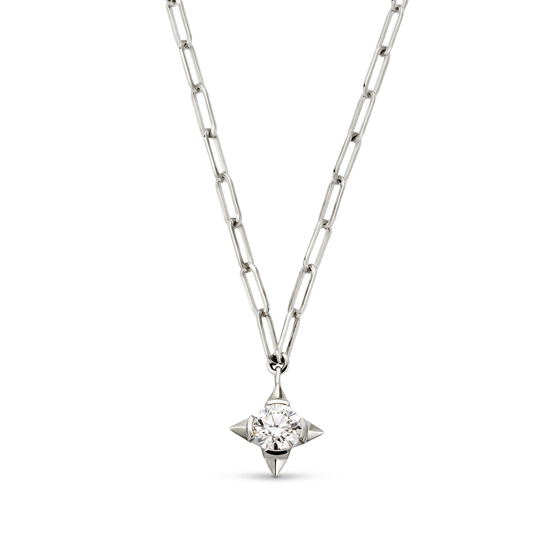 David M Robinson True North 18ct White Gold Diamond Pendant