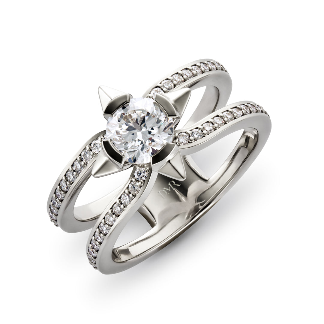 David M Robinson True North 18ct white gold Diamond Shoulder Ring