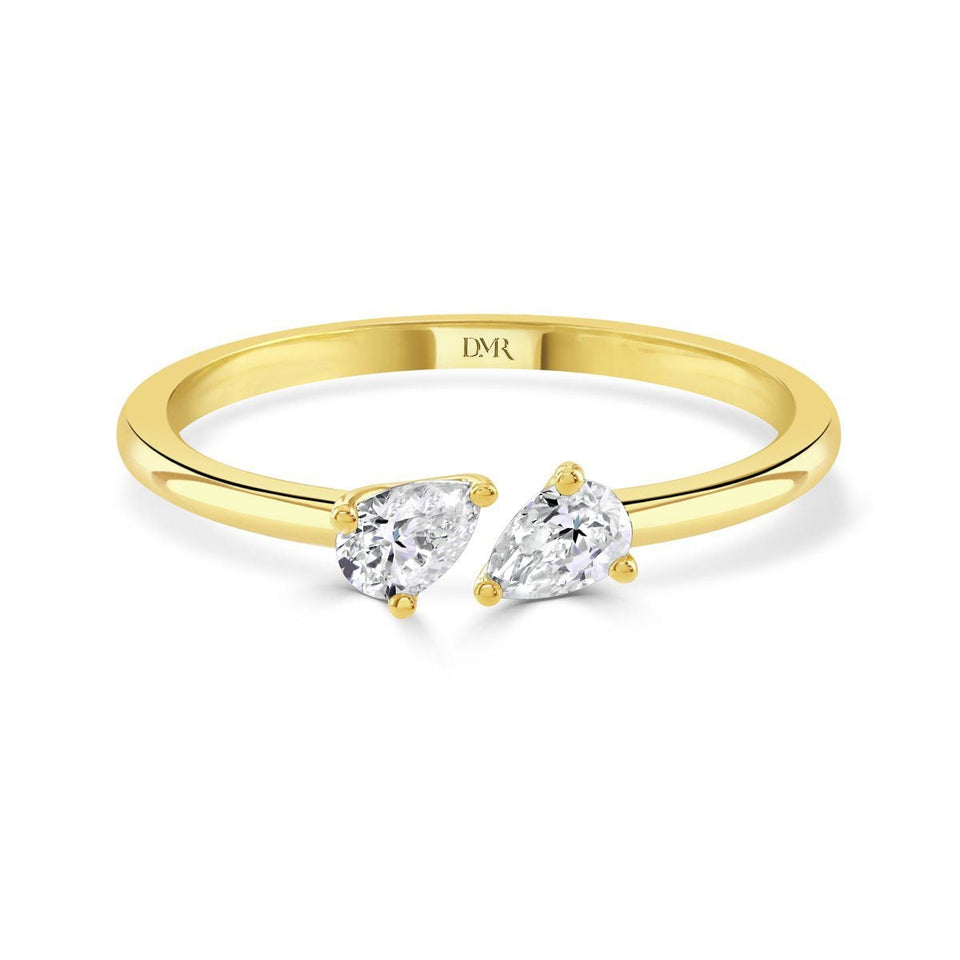 Ditto 18ct Yellow Gold Pear Shape Diamond Ring at David M Robinson