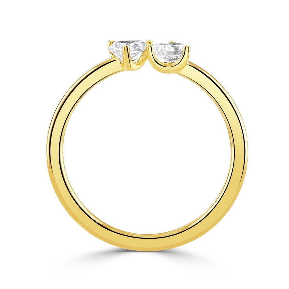 Ditto 18ct Yellow Gold Pear Shape Diamond Ring at David M Robinson