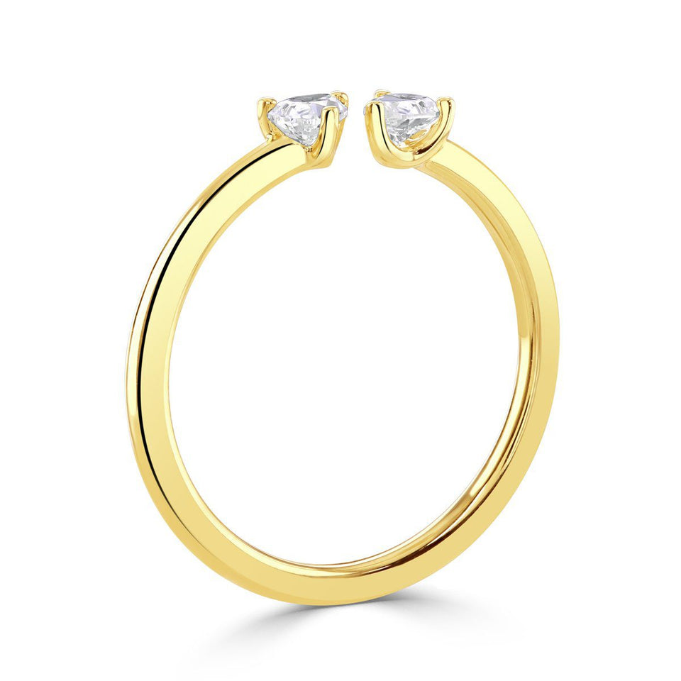 Ditto 18ct Yellow Gold Pear Shape Diamond Ring at David M Robinson