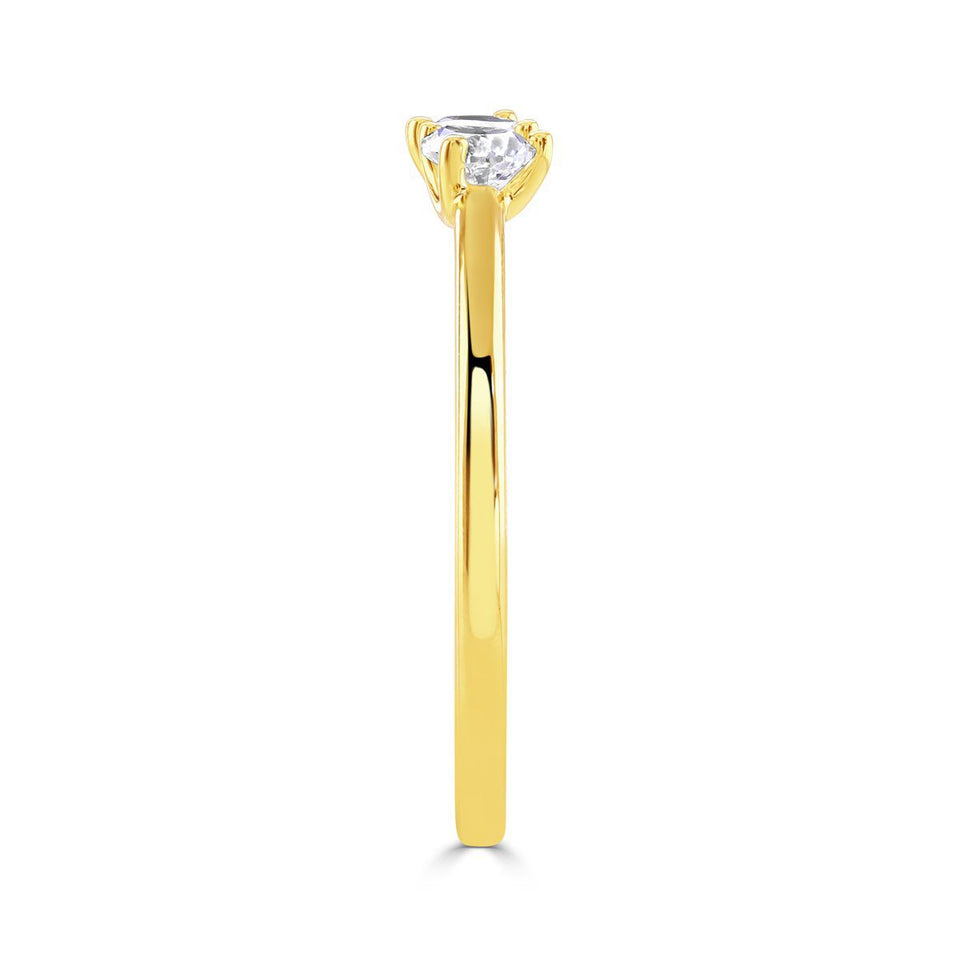 Ditto 18ct Yellow Gold Pear Shape Diamond Ring at David M Robinson