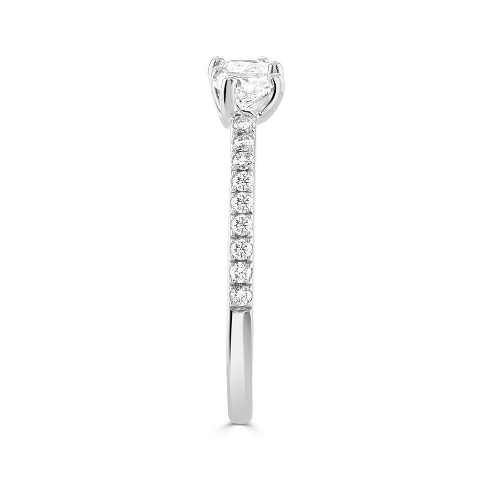 Ditto Platinum Pear Shape 0.63ct Diamond Ring at David M Robinson