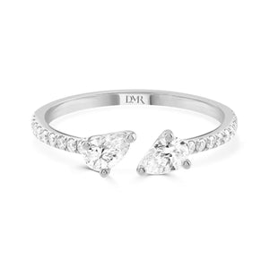 Ditto Platinum Pear Shape Diamond Ring