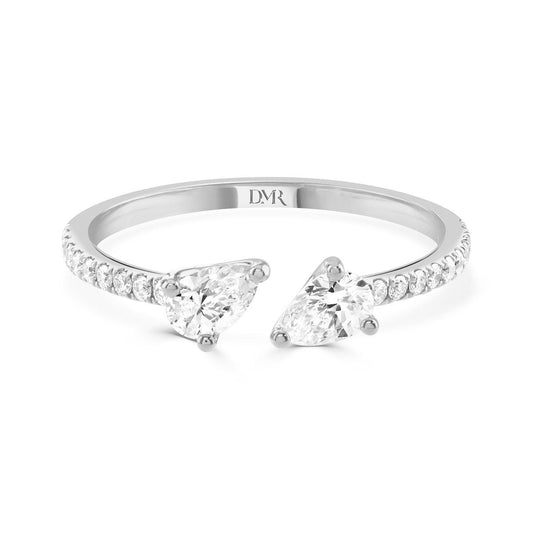 Ditto Platinum Pear Shape Diamond Ring at David M Robinson