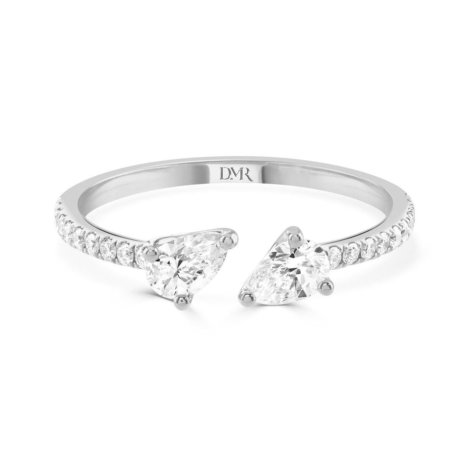 Ditto Platinum Pear Shape Diamond Ring at David M Robinson