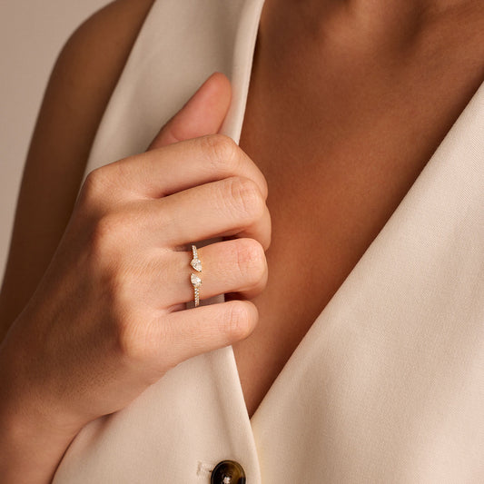 Ditto Platinum Pear Shape Diamond Ring at David M Robinson