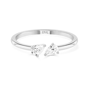 Ditto Platinum Pear Shape Diamond Ring
