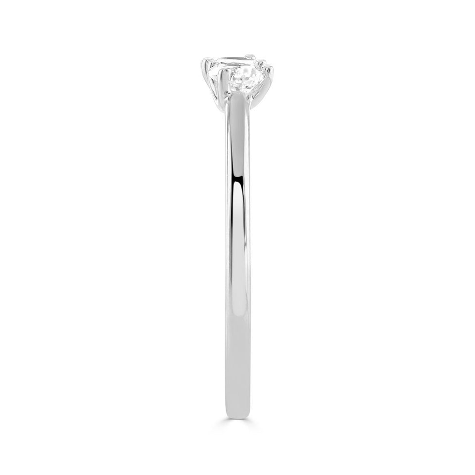 Ditto Platinum Pear Shape Diamond Ring at David M Robinson