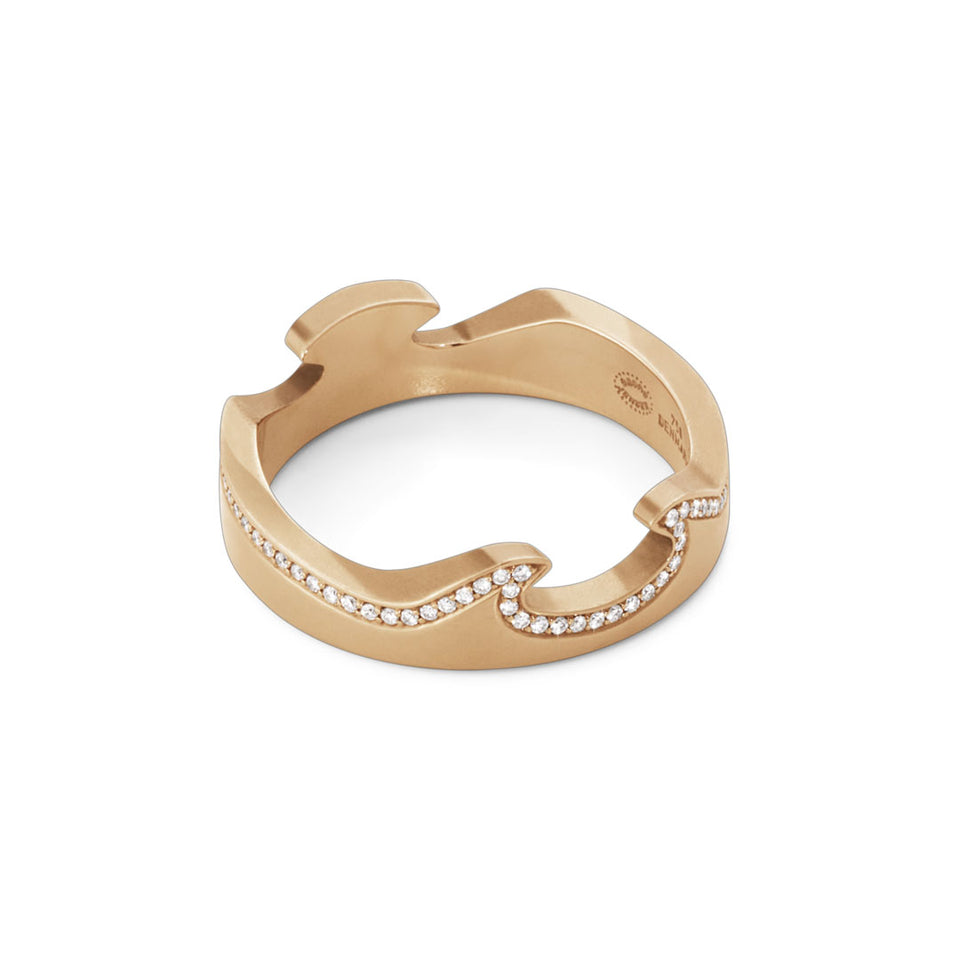 Georg Jensen Fusion 18ct Rose Gold Diamond End Ring at David M Robinson