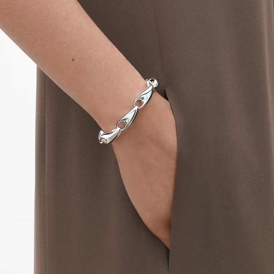 Georg Jensen Reflect Silver Link Bracelet at David M Robinson
