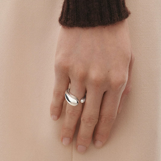 Georg Jensen Mercy Large Sterling Silver Open Ring at David M Robinson