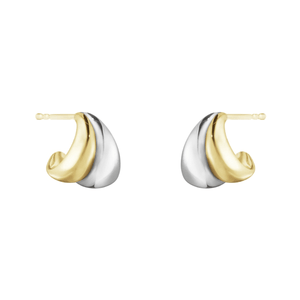 Curve Sterling Silver & 18ct Yellow Gold Earrings