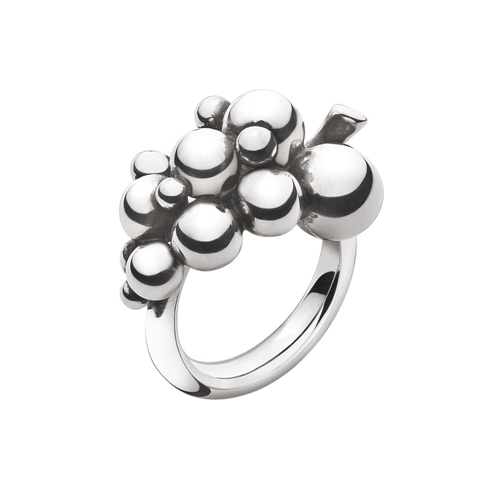 Georg Jensen Moonlight Grapes Small Sterling Silver Ring at David M Robinson