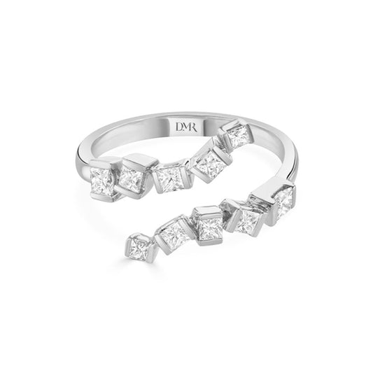 DMR Hopscotch White Gold Wraparound Diamond Ring