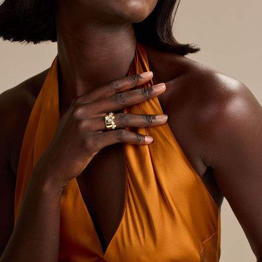 Hopscotch Yellow Gold Princess Cut Diamond Ring at DMR