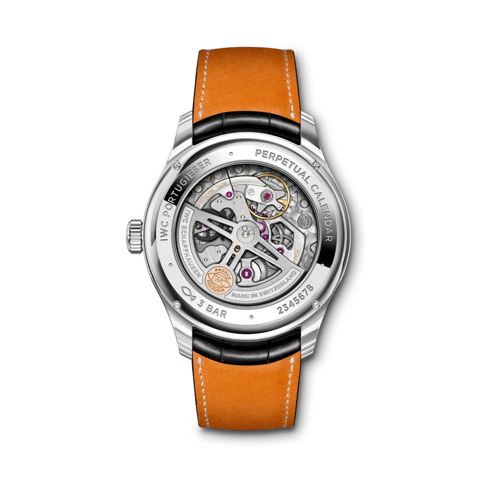 IWC Schaffhausen Portugieser Perpetual Calendar Steel 42mm Watch at David M Robinson