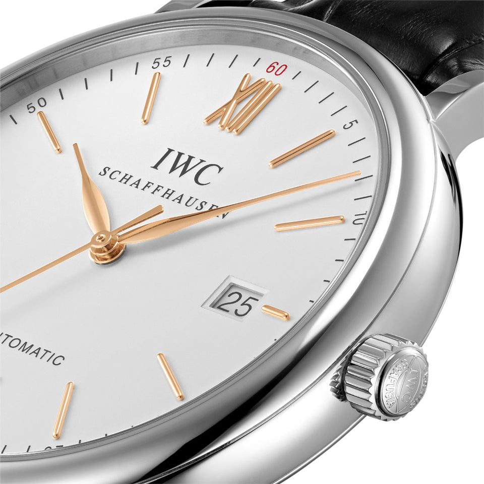 IWC Schaffhausen Portofino Automatic Steel 40mm Watch IW356517 at David M Robinson
