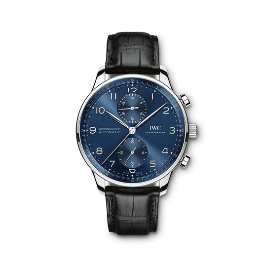 IWC Schaffhausen Portugieser Steel Chronograph 41mm Watch at David M Robinson