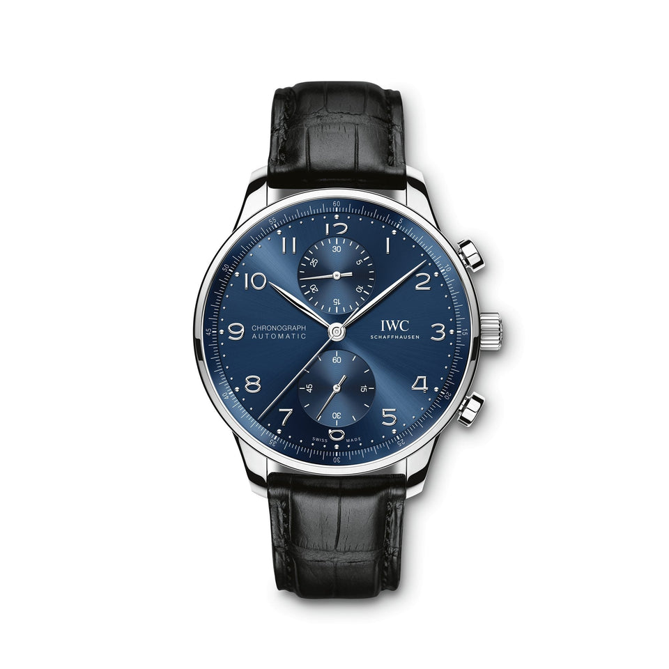 IWC Schaffhausen Portugieser Steel Chronograph 41mm Watch at David M Robinson