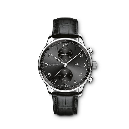 IWC Schaffhausen Portugieser Steel Chronograph 41mm Watch at David M Robinson