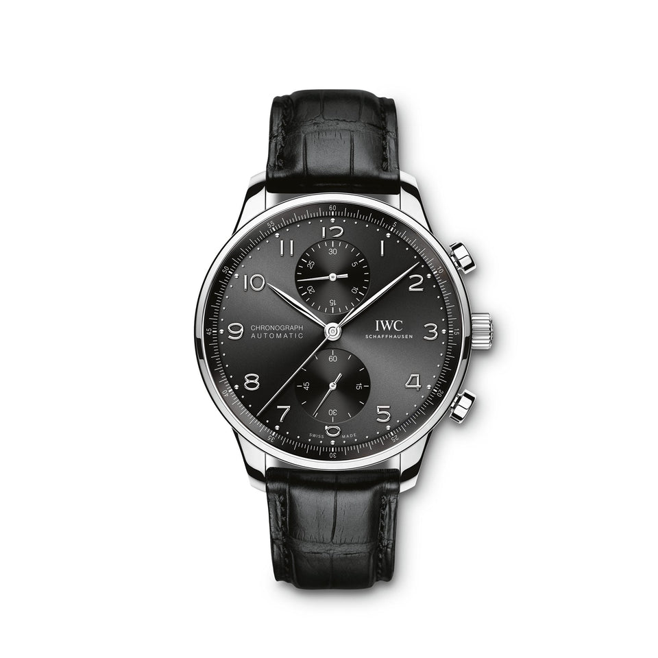 IWC Schaffhausen Portugieser Steel Chronograph 41mm Watch at David M Robinson