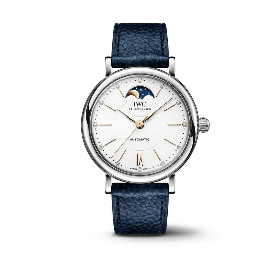 IWC Schaffhausen Portofino Automatic Moon Phase 37mm Watch at David M Robinson