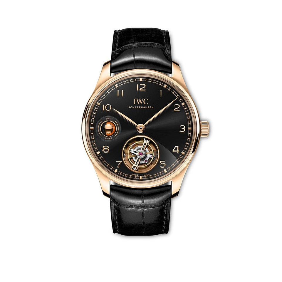 IWC Schaffhausen Portugieser Hand-Wound Tourbillon Day & Night 42mm at David M Robinson