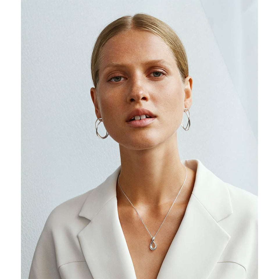 Infinity Large Sterling Silver Hoops