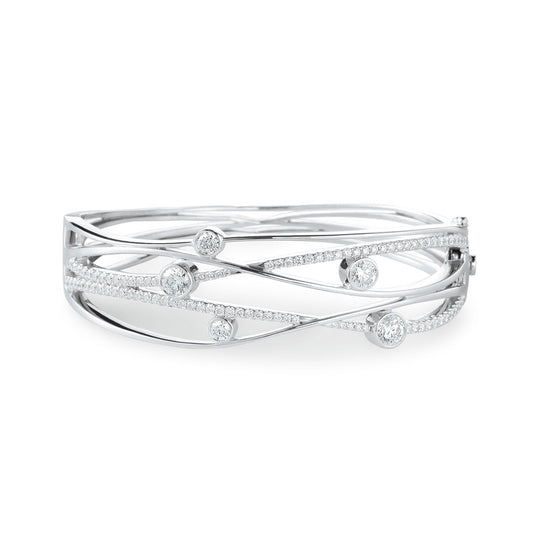 Lunar 18ct Diamond Bangle at David M Robinson