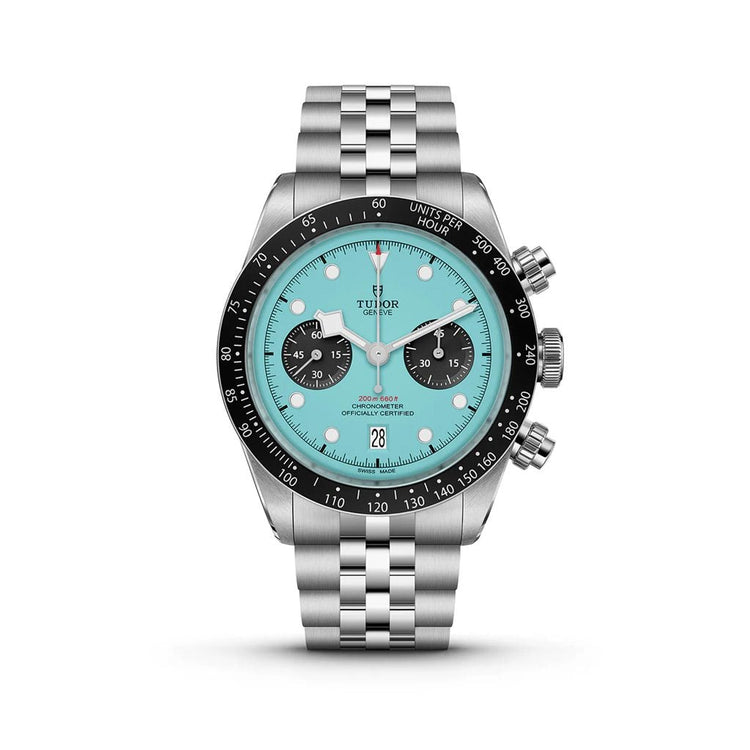 TUDOR Black Bay Chrono Flamingo Blue Automatic 41mm Watch at David M Robinson
