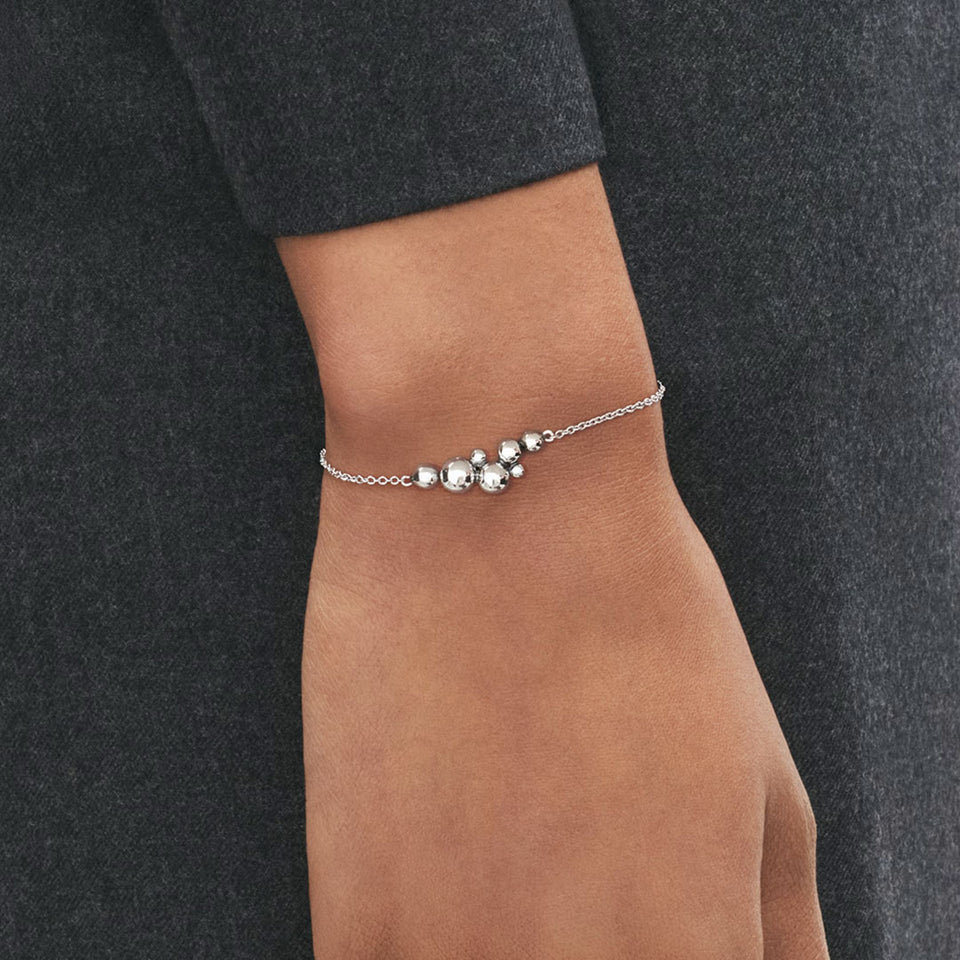 Georg Jensen Moonlight Grapes Sterling Silver Chain Bracelet at David M Robinson