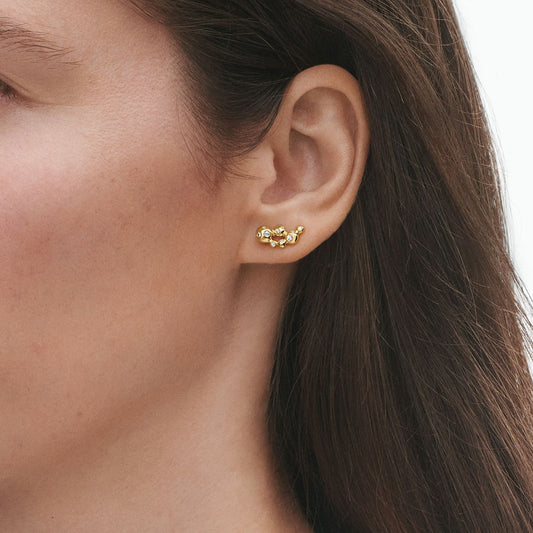 Georg Jensen Moonlight Grapes 18ct Yellow Gold Ear Cuffs at David M Robinson
