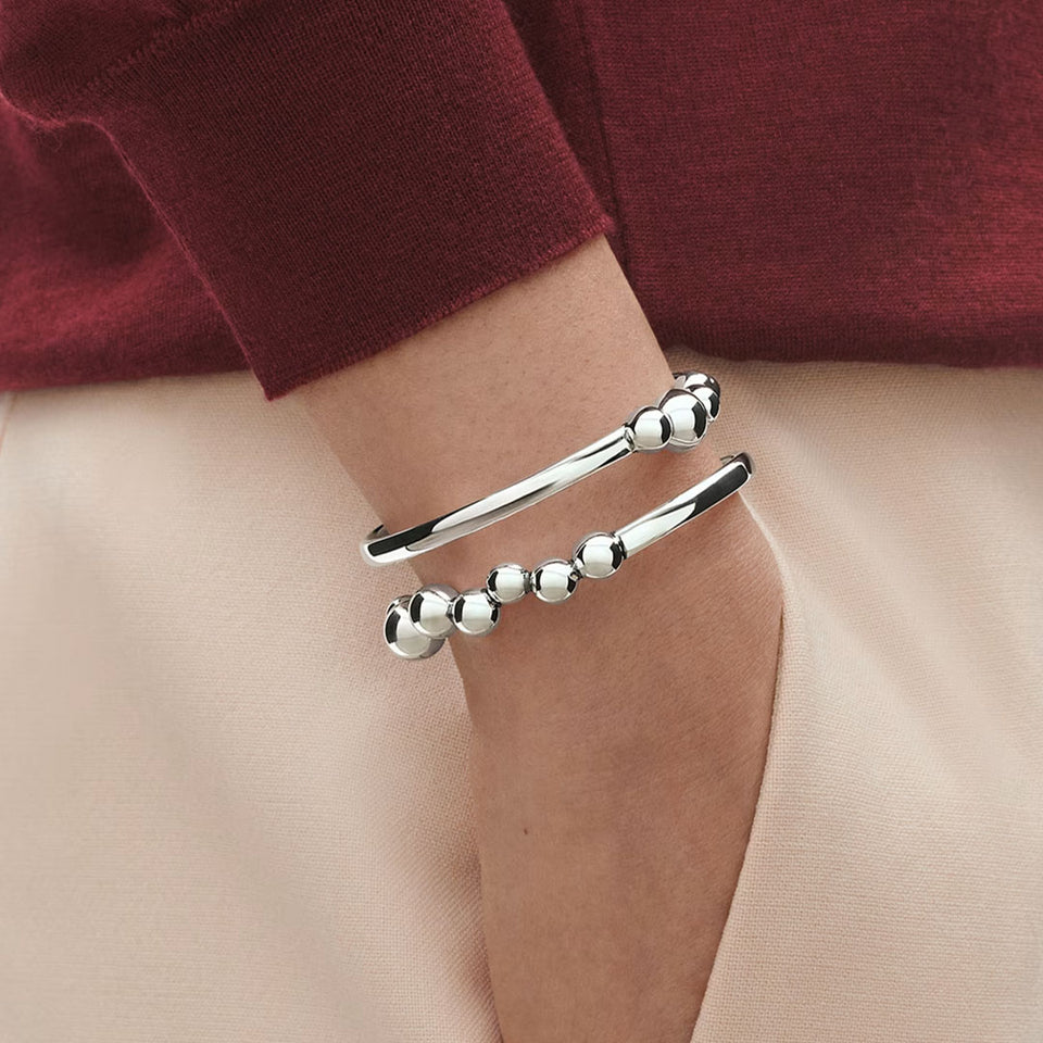 Georg Jensen Moonlight Grapes Sterling Silver Bangle at David M Robinson