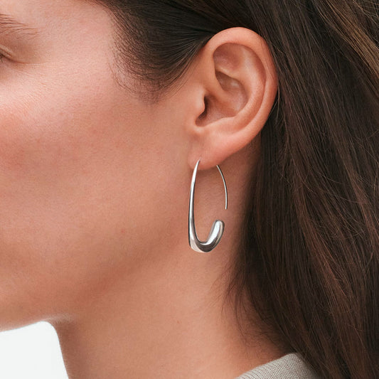 Georg Jensen Offspring Silver Earhoops at David M Robinson