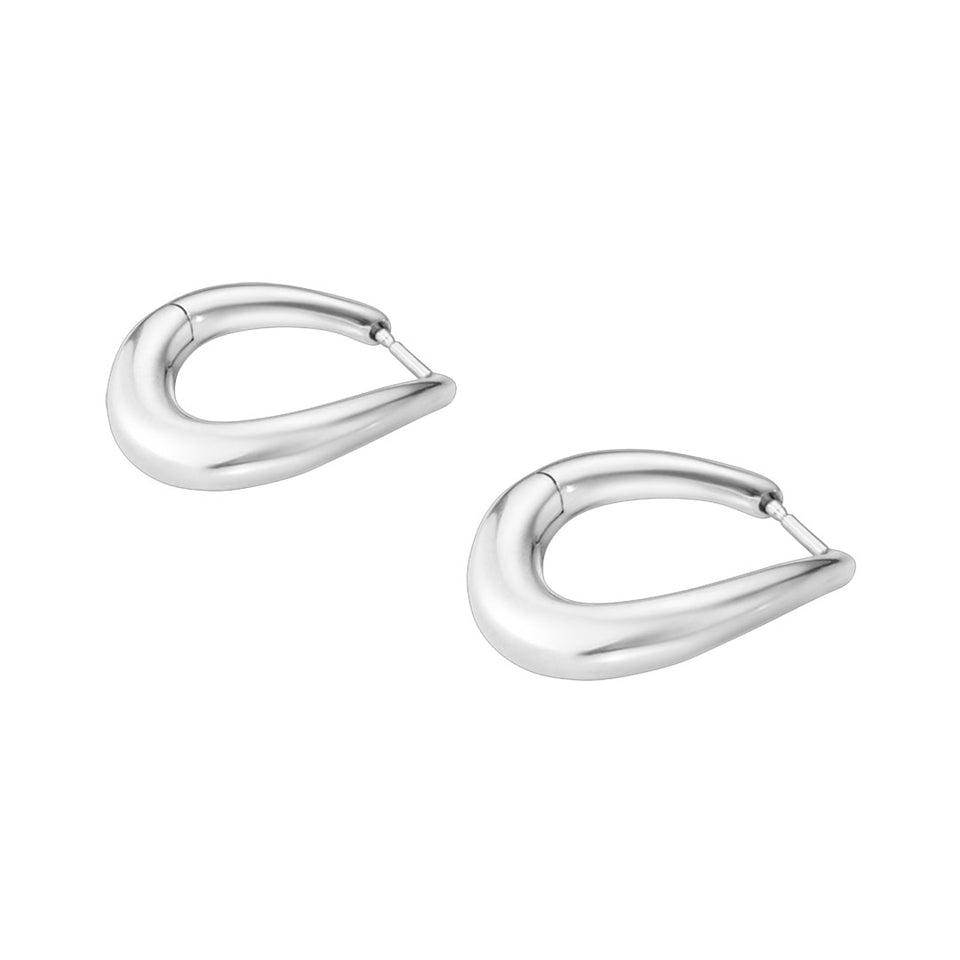 Georg Jensen Offspring Sterling Silver Earhoops at David M Robinson