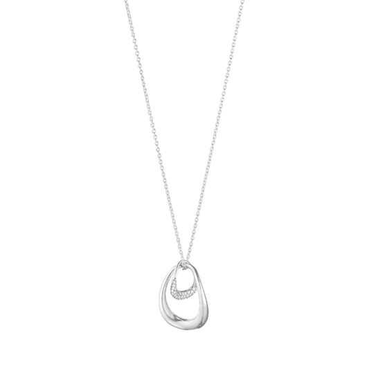 Georg Jensen Offspring Sterling Silver and Diamond Pendant at David M Robinson