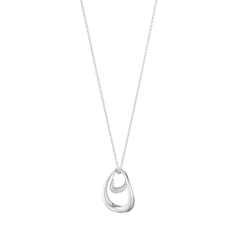 Georg Jensen Offspring Sterling Silver and Diamond Pendant at David M Robinson
