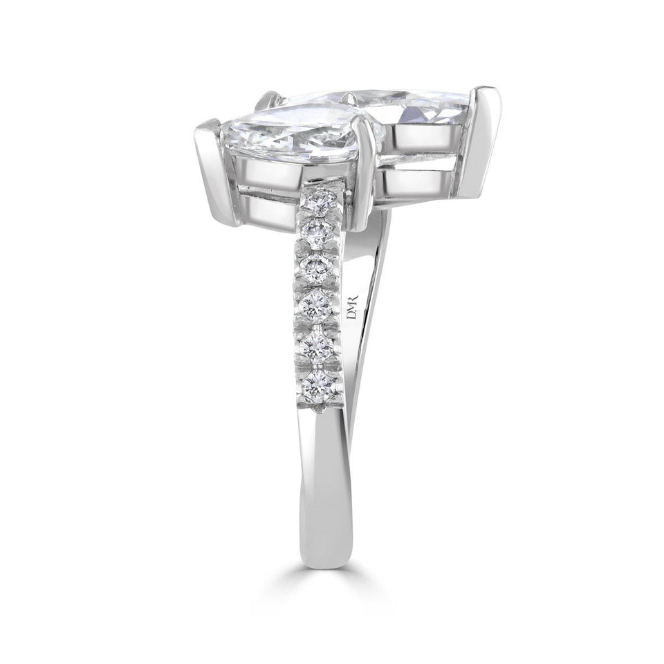 Toi et Moi Platinum Diamond Ring 4