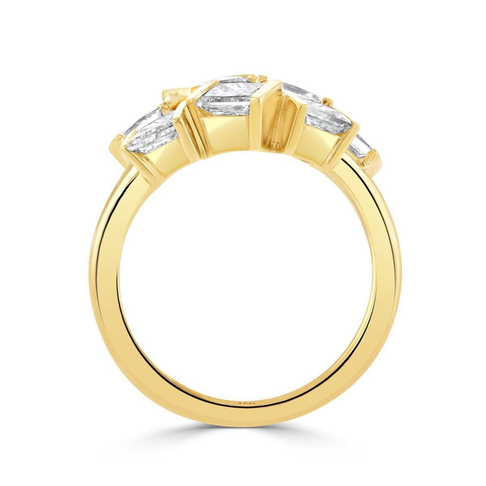 Hopscotch Yellow Gold Diamond Ring