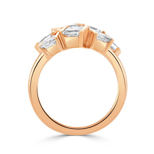 Hopscotch Rose Gold Diamond Ring at David M Robinson