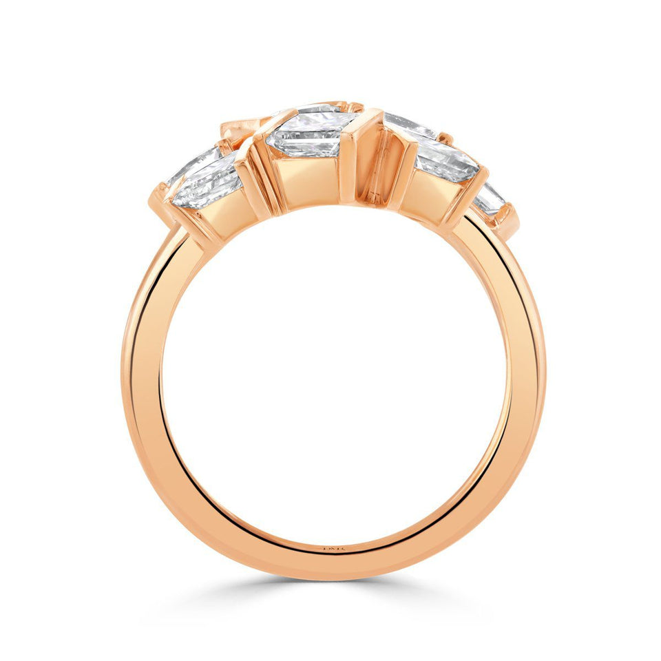 Hopscotch Rose Gold Diamond Ring at David M Robinson